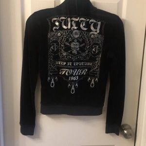 Juicy couture zip up velour sweater